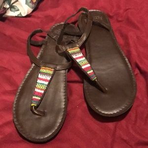 Hollister Beaded Sandals Sz 8/9